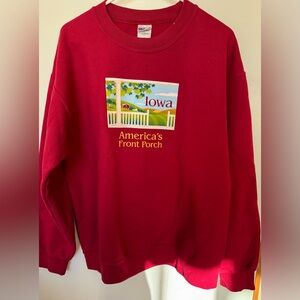 Vintage “Iowa -Americas Front Porch” Crewneck Sweater Size Medium